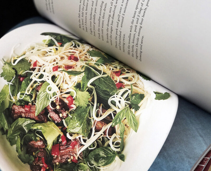 book with noodles