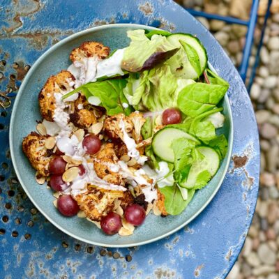 Roasted grape salad